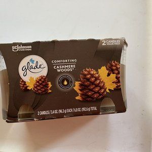 Glade Jar Candle 2 CT, Cashmere Woods, 6.8 OZ. Total, Air Freshener